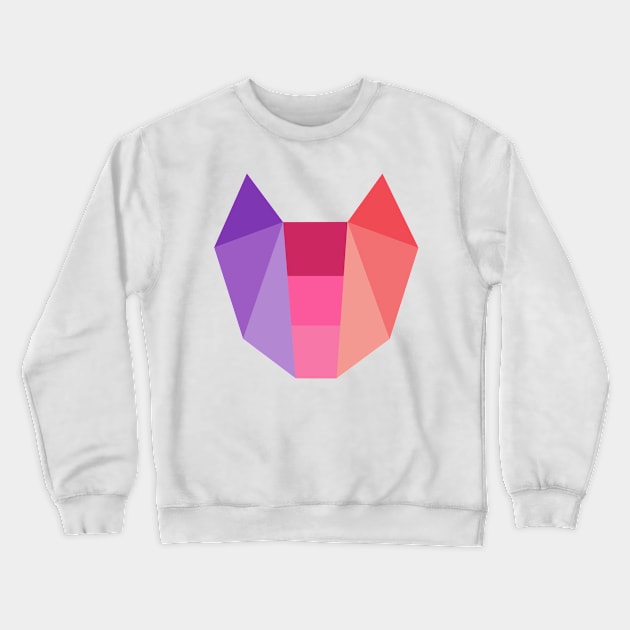 Geometric Cat Crewneck Sweatshirt by Clown